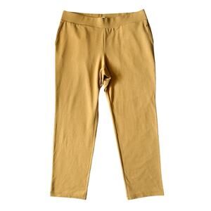 J Jill Purejill Affinity French Terry Slim Leg Pants Gold Corpcore Career